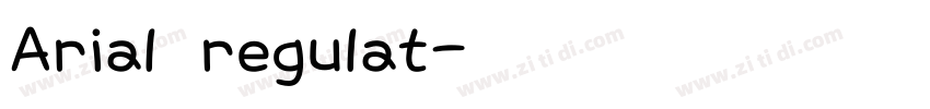 Arial regulat字体转换